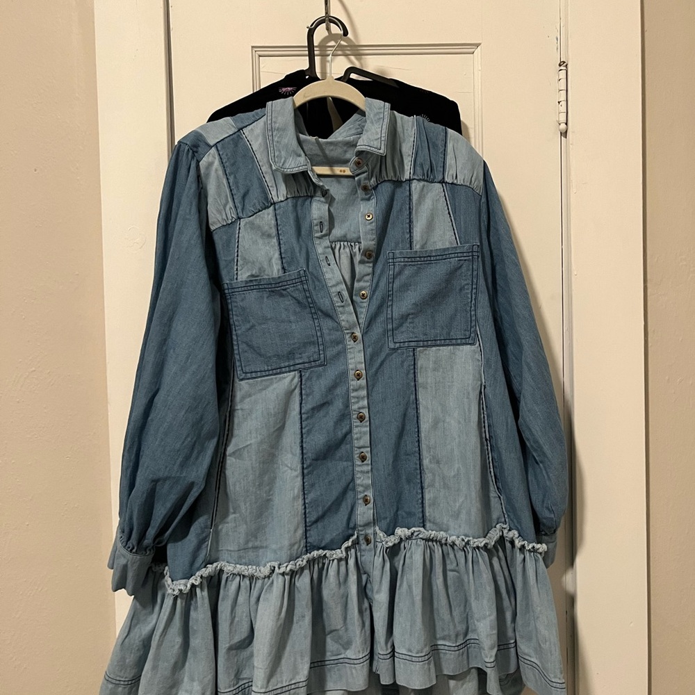 Patchwork Free People Denim Dress